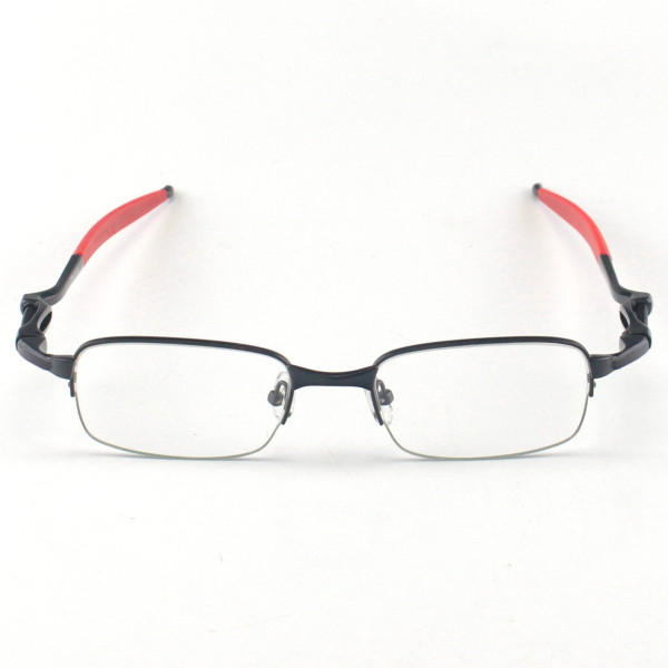 Armação de Óculos Retangular Coilover Molinha OX5043 Preto e Vermelho